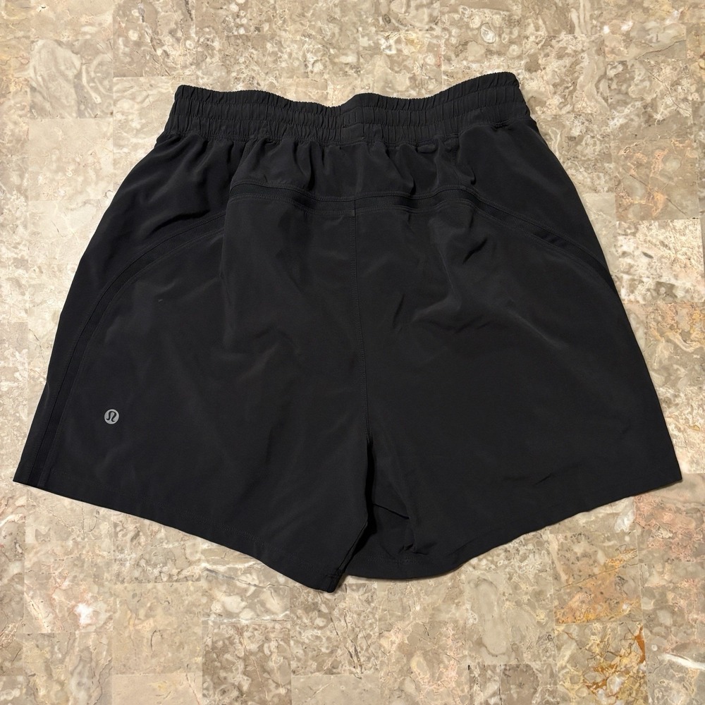 Lululemon Shorts Mens Small Pace Breaker 5" Black Linerless Gym Running M7B86S